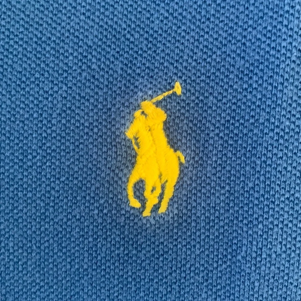 Ralph Lauren Polo Shirt Men's LARGE ROYAL BLUE Iconic Golf Short Sleeve Mesh